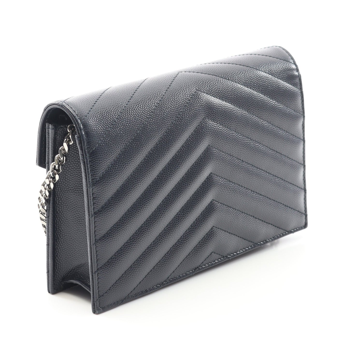 カサンドラ エンベロープ チェーンウォレット レザー ネイビー サンローランパリ バッグ SAINT LAURENT PARIS