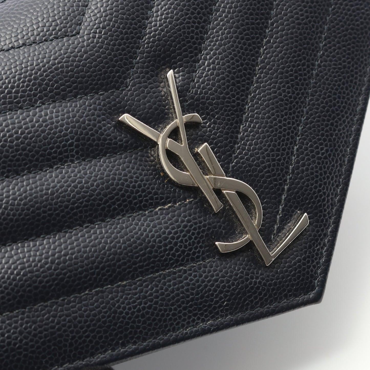 カサンドラ エンベロープ チェーンウォレット レザー ネイビー サンローランパリ バッグ SAINT LAURENT PARIS