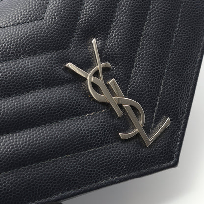 カサンドラ エンベロープ チェーンウォレット レザー ネイビー サンローランパリ バッグ SAINT LAURENT PARIS