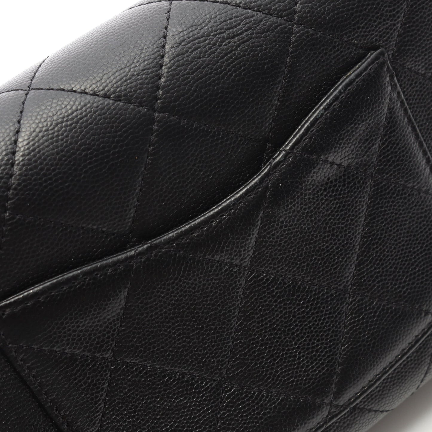 マトラッセ チェーンショルダーバッグ キャビアスキン ブラック ゴールド金具 2WAY シャネル バッグ CHANEL