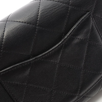 マトラッセ チェーンショルダーバッグ キャビアスキン ブラック ゴールド金具 2WAY シャネル バッグ CHANEL