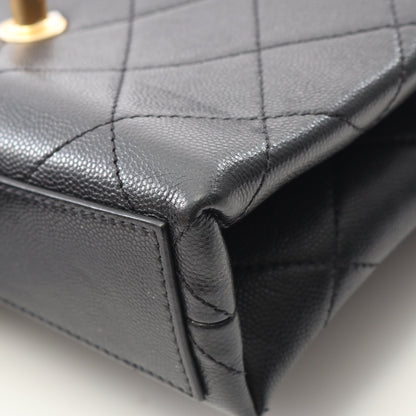 マトラッセ チェーンショルダーバッグ キャビアスキン ブラック ゴールド金具 2WAY シャネル バッグ CHANEL