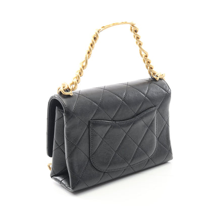 マトラッセ チェーンショルダーバッグ キャビアスキン ブラック ゴールド金具 2WAY シャネル バッグ CHANEL