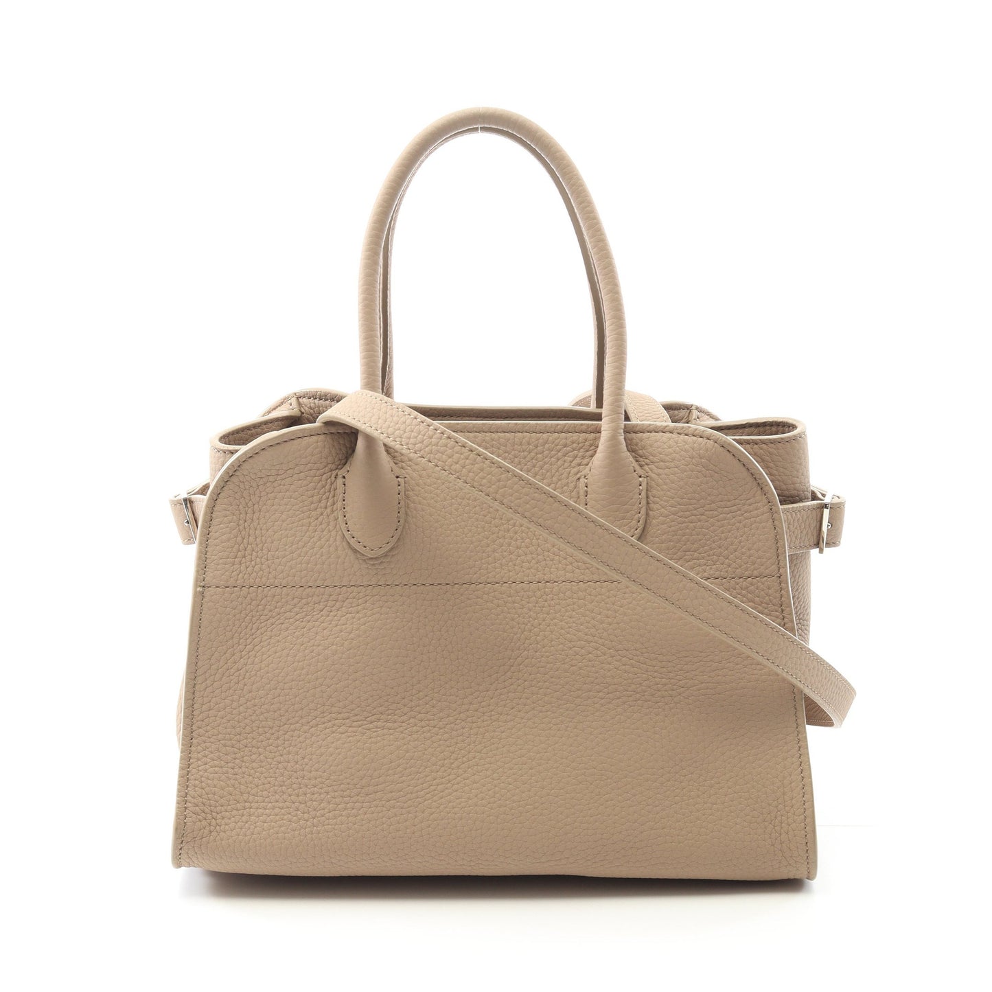 Soft Margaux 10 ハンドバッグ レザー ベージュ 2WAY ザロウ バッグ THE ROW