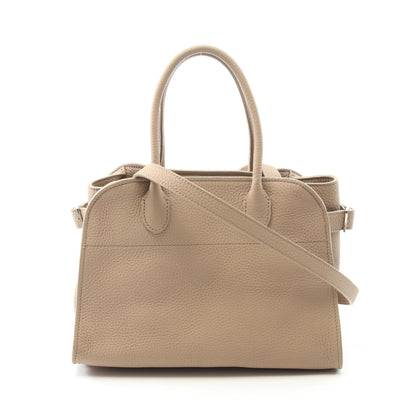 Soft Margaux 10 ハンドバッグ レザー ベージュ 2WAY ザロウ バッグ THE ROW