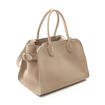 Soft Margaux 10 ハンドバッグ レザー ベージュ 2WAY ザロウ バッグ THE ROW
