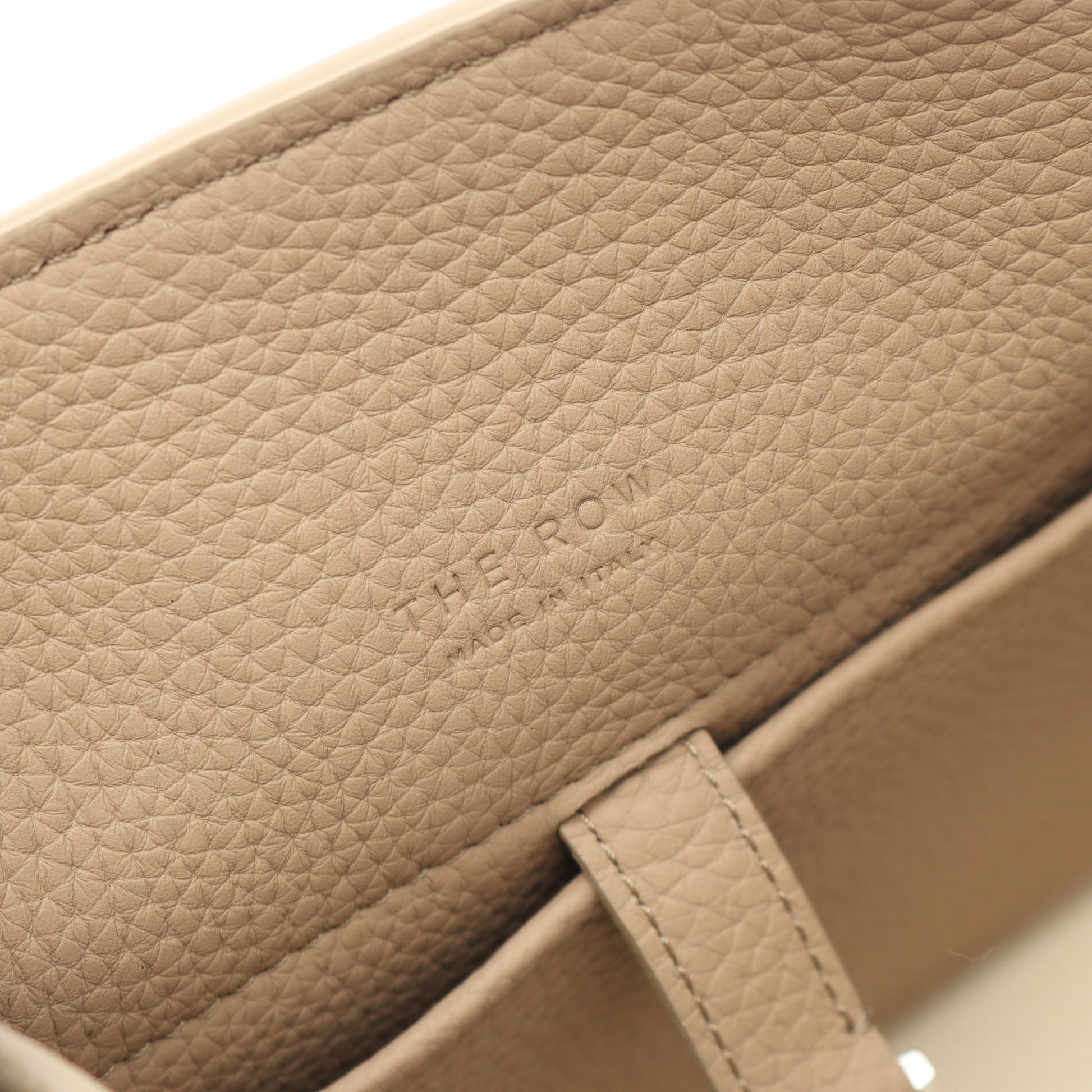 Soft Margaux 10 ハンドバッグ レザー ベージュ 2WAY ザロウ バッグ THE ROW