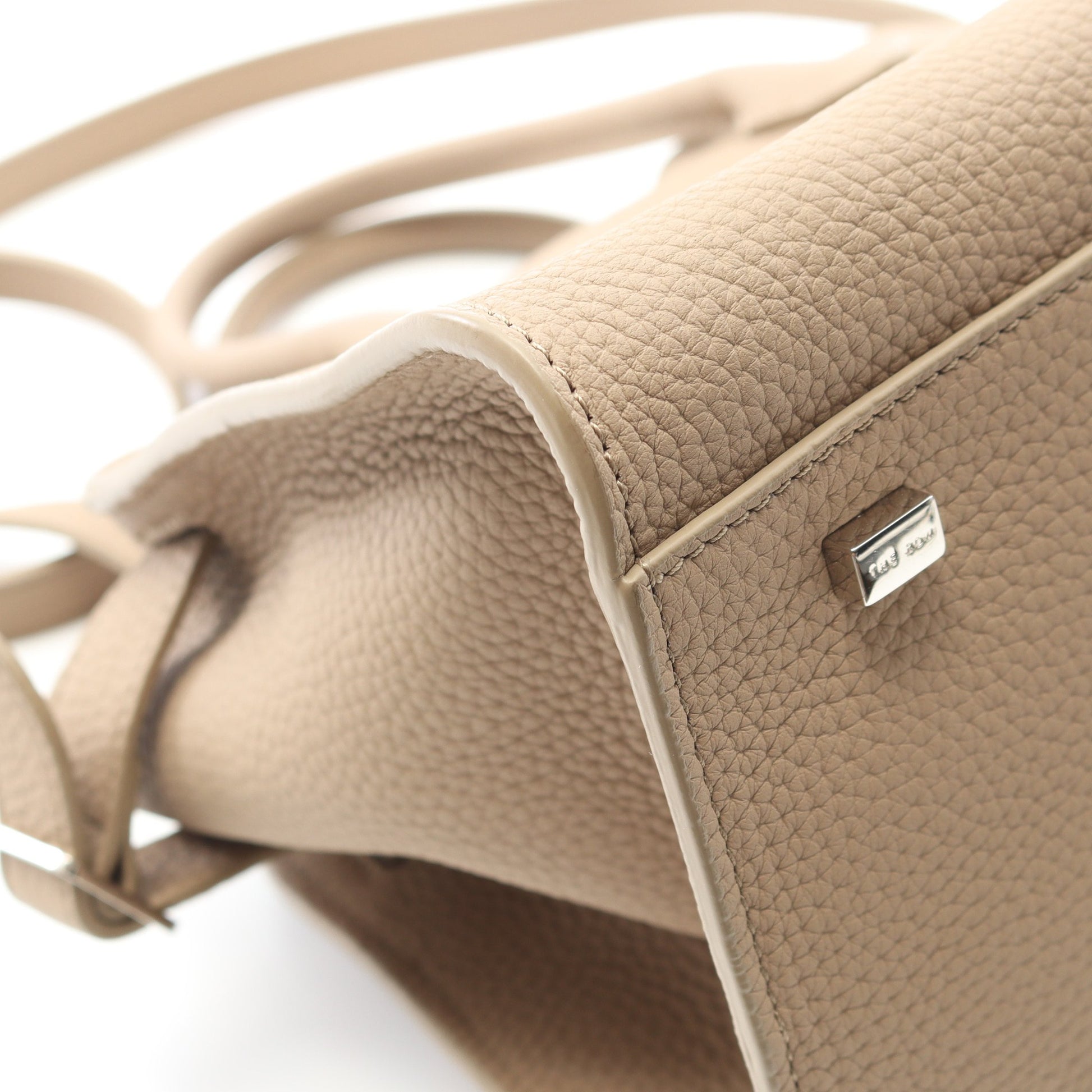 Soft Margaux 10 ハンドバッグ レザー ベージュ 2WAY ザロウ バッグ THE ROW