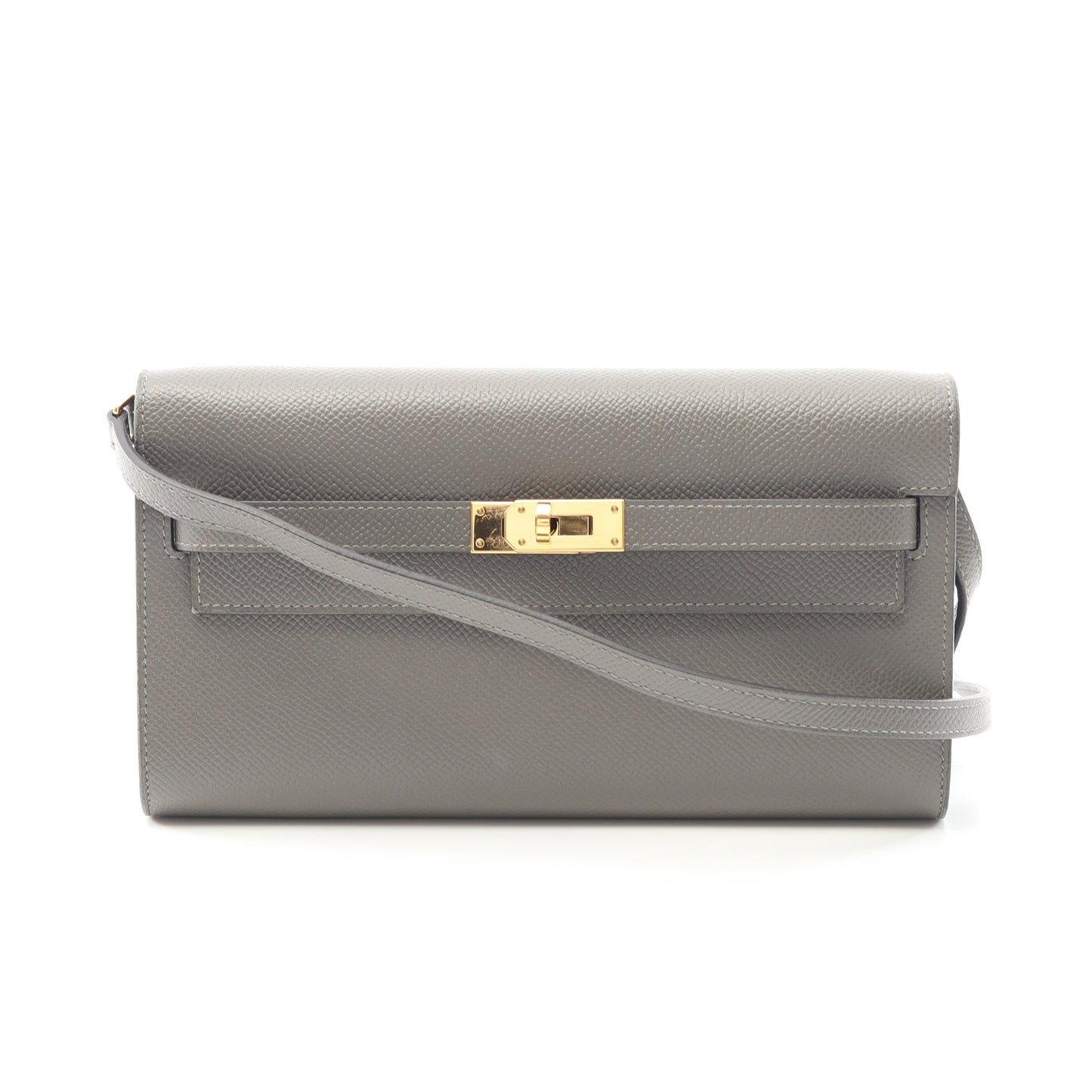 ケリートゥーゴー エタン ショルダーウォレット ヴォーエプソン グレー ゴールド金具 U刻印 エルメス バッグ HERMES
