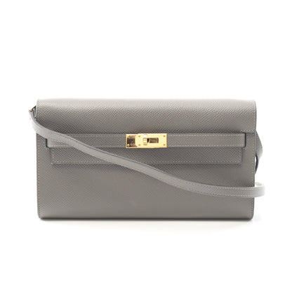 ケリートゥーゴー エタン ショルダーウォレット ヴォーエプソン グレー ゴールド金具 U刻印 エルメス バッグ HERMES