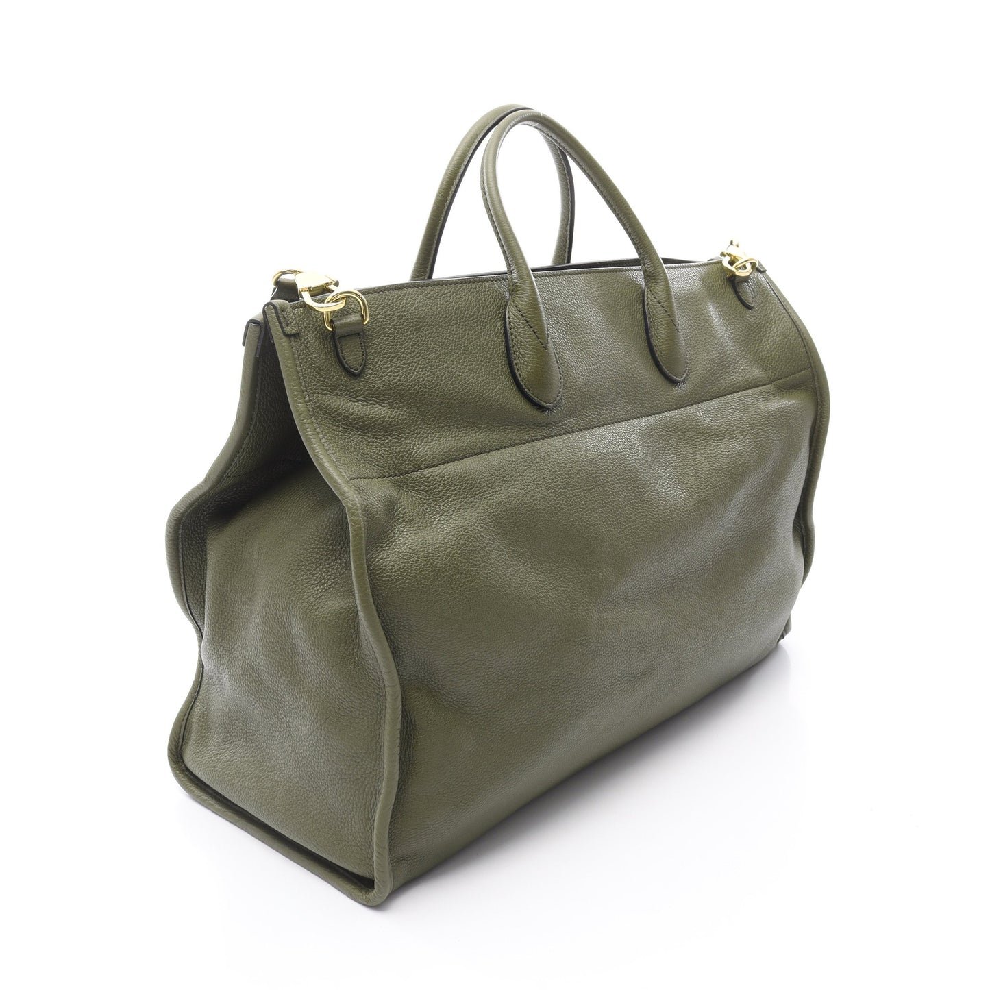 ロゴ ハンドバッグ トートバッグ レザー グリーン 2WAY グッチ バッグ GUCCI