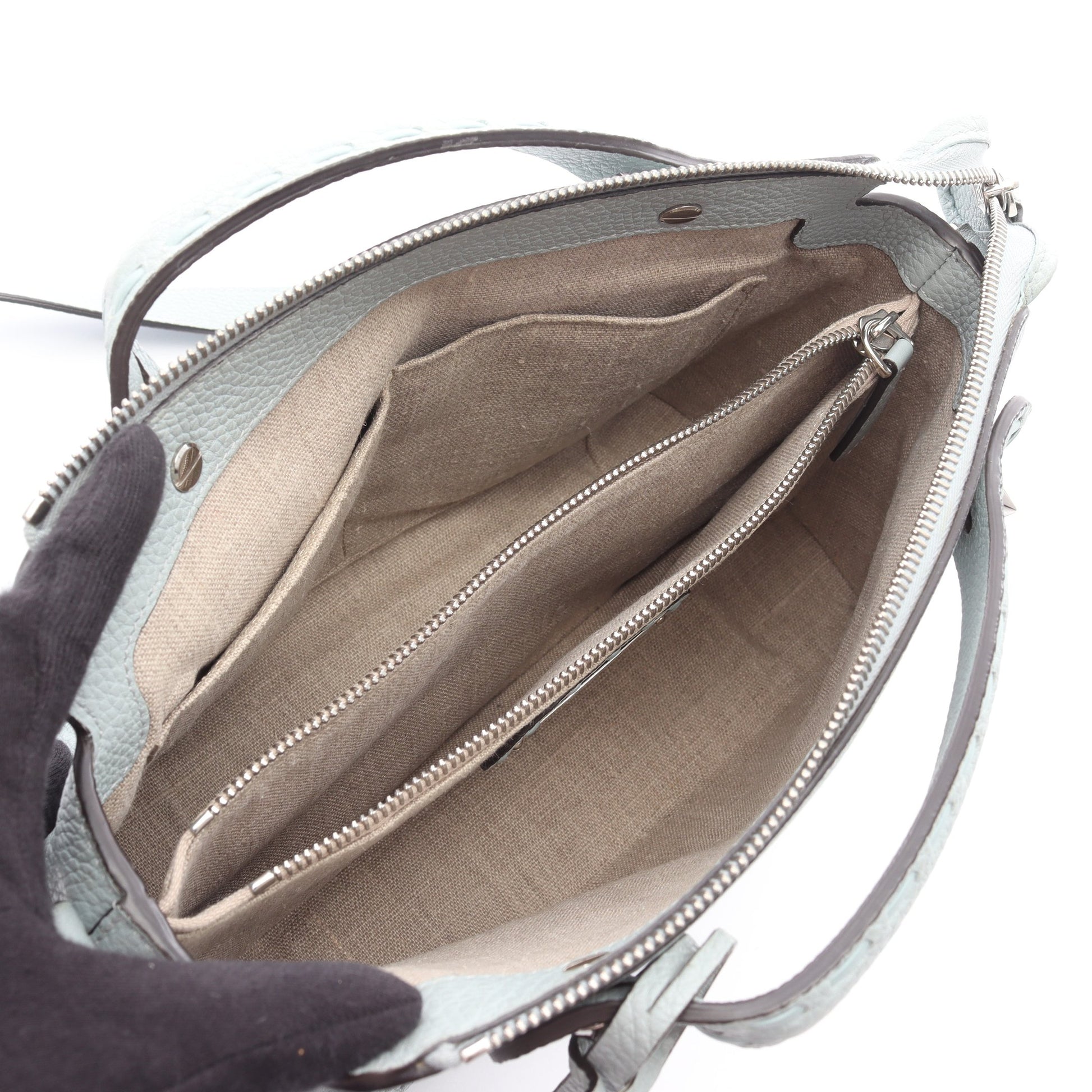 BY THE WAY MEDIUM バイザウェイ ミディアム ハンドバッグ レザー ライトブルー 2WAY フェンディ バッグ FENDI