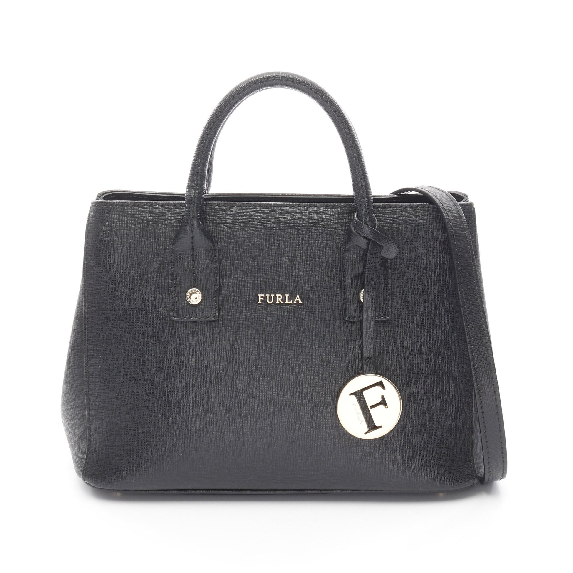 リンダ ミニトート ハンドバッグ レザー ブラック 2WAY フルラ バッグ FURLA