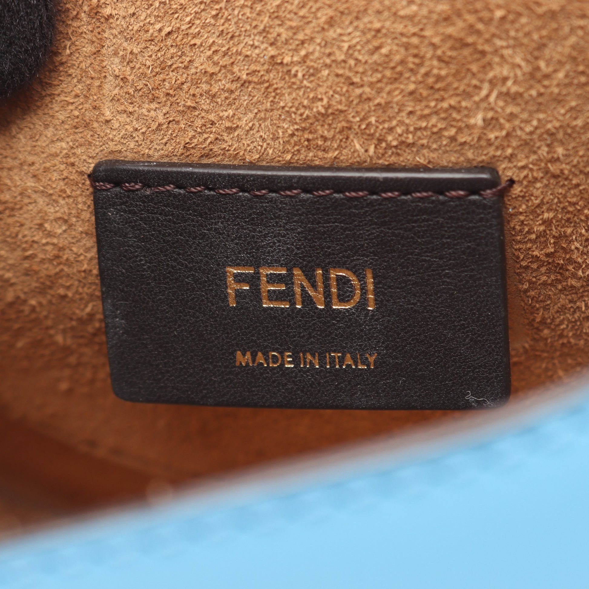 ムーンライト ショルダーバッグ レザー ライトブルー オフホワイト フェンディ バッグ FENDI