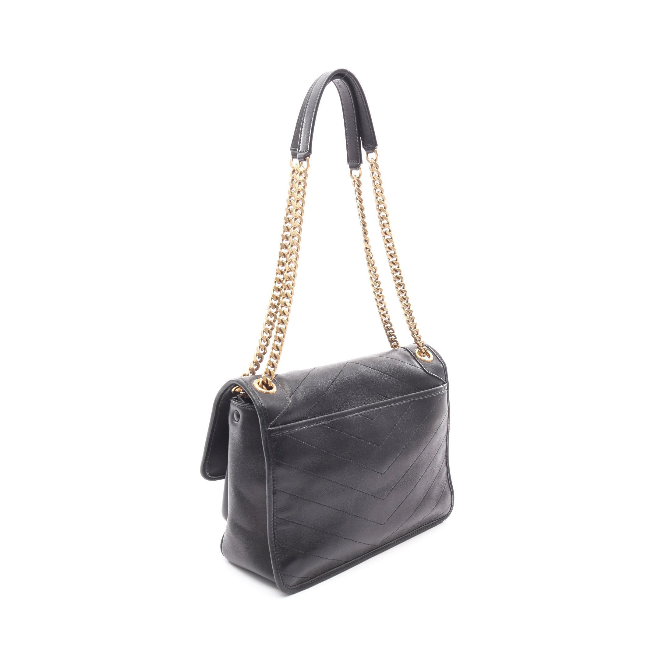 SAINT LAURENT ショッピングバッグ Niki ニキ チェーン 黒 ニキ ショッピングバッグ（ヴィンテージレザー） ブラック | Saint