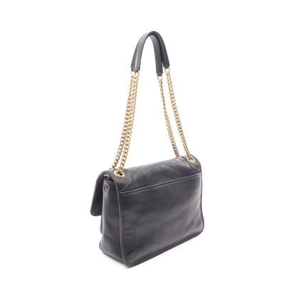 NIKI ニキ ミディアム チェーンショルダーバッグ レザー ブラック サンローラン バッグ Saint Laurent