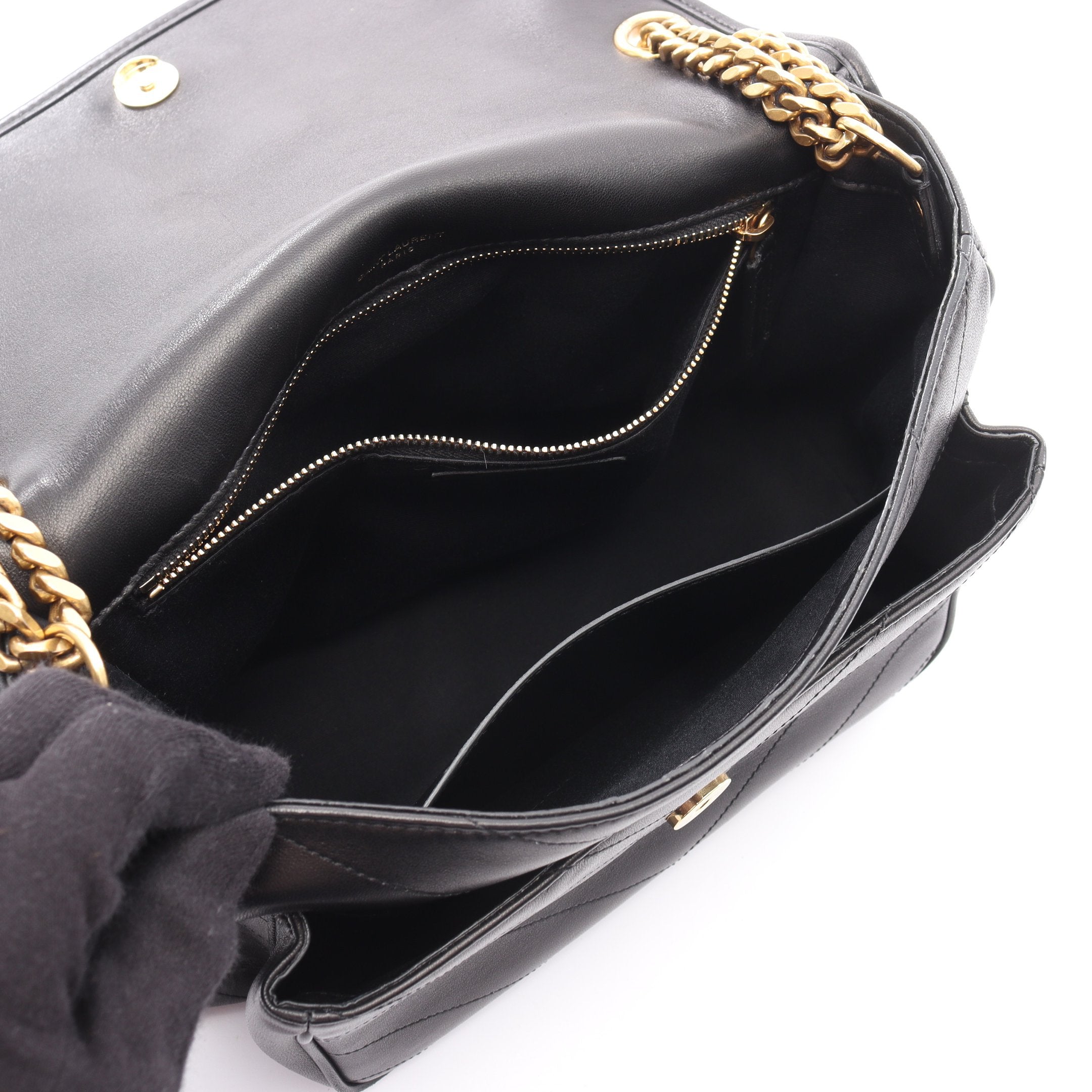 SAINT LAURENT ショッピングバッグ Niki ニキ チェーン 黒 ニキ ショッピングバッグ（ヴィンテージレザー） ブラック | Saint