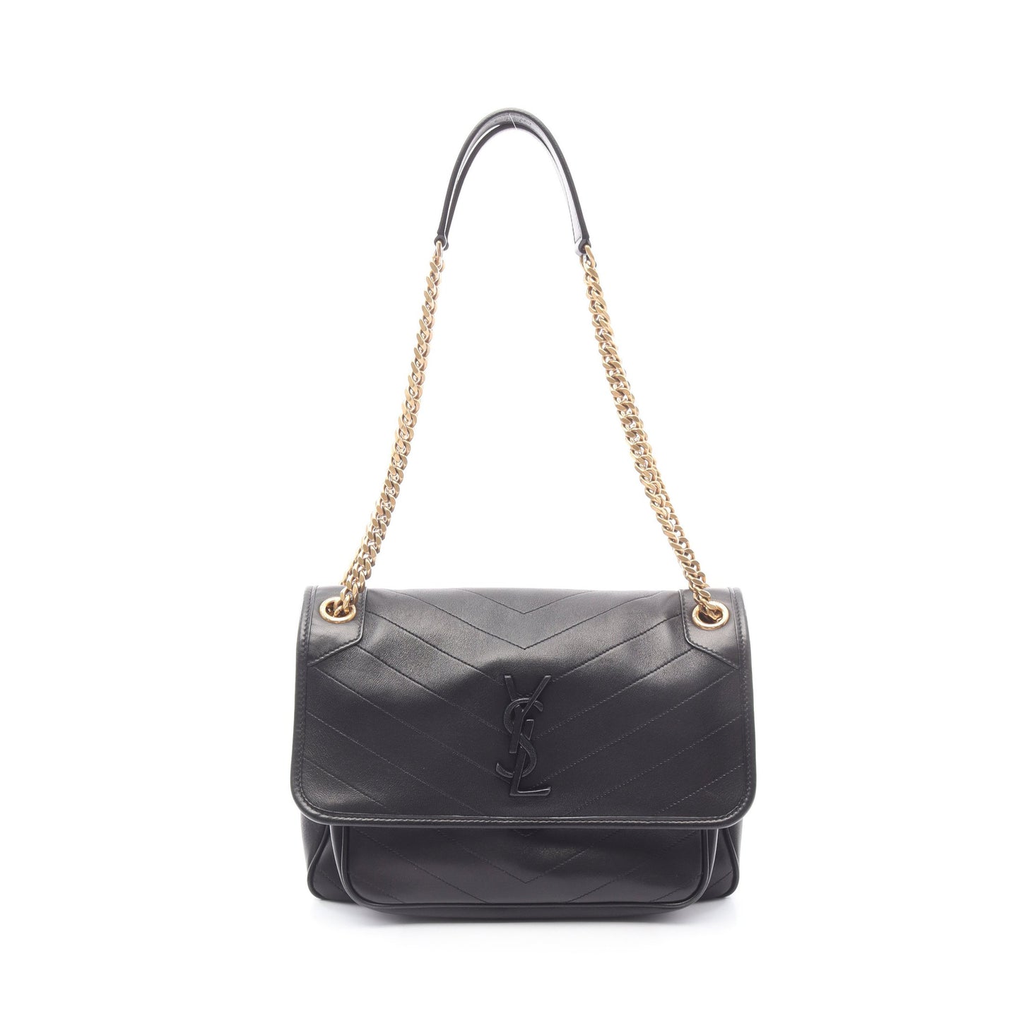 NIKI ニキ ミディアム チェーンショルダーバッグ レザー ブラック サンローラン バッグ Saint Laurent
