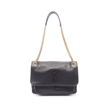 NIKI ニキ ミディアム チェーンショルダーバッグ レザー ブラック サンローラン バッグ Saint Laurent