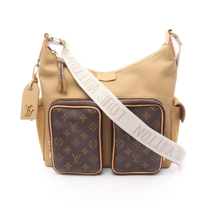 ホーボーカーゴ モノグラム ショルダーバッグ PVC レザー スエード ベージュ ブラウン ルイヴィトン バッグ LOUIS VUITTON