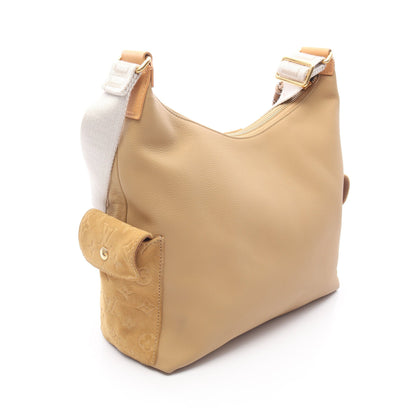 ホーボーカーゴ モノグラム ショルダーバッグ PVC レザー スエード ベージュ ブラウン ルイヴィトン バッグ LOUIS VUITTON