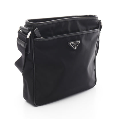 TESSUTO+SAFFIANO ショルダーバッグ ナイロン サフィアーノレザー ブラック プラダ バッグ PRADA