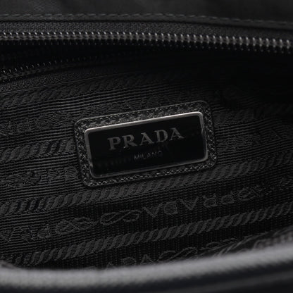 TESSUTO+SAFFIANO ショルダーバッグ ナイロン サフィアーノレザー ブラック プラダ バッグ PRADA