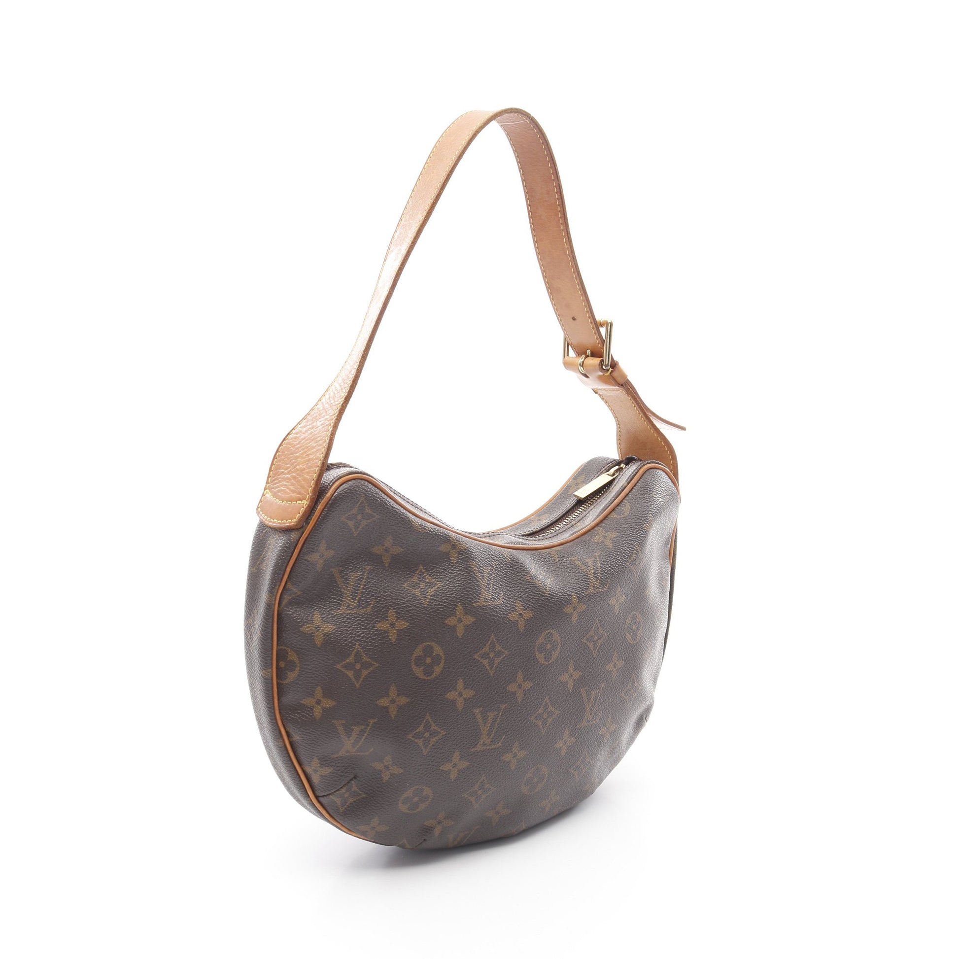 クロワッサンMM モノグラム ショルダーバッグ PVC レザー ブラウン ルイヴィトン バッグ LOUIS VUITTON