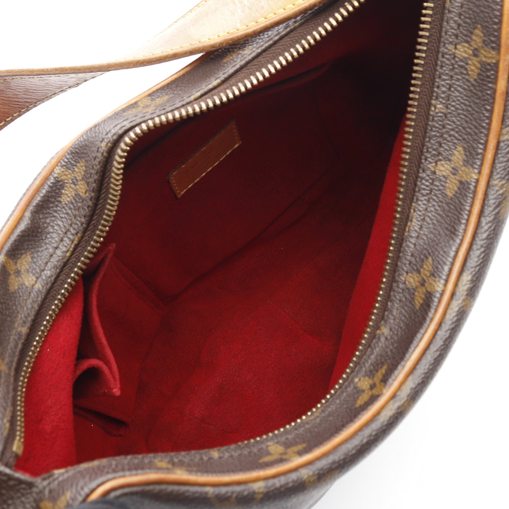 クロワッサンMM モノグラム ショルダーバッグ PVC レザー ブラウン ルイヴィトン バッグ LOUIS VUITTON