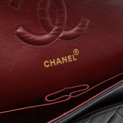 マトラッセ ダブルフラップ Wチェーンショルダーバッグ ラムスキン ブラック ゴールド金具 シャネル バッグ CHANEL