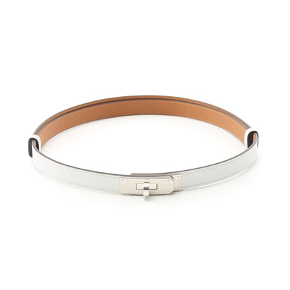 ケリーベルト ベルト ヴォーエプソン ホワイト シルバー金具 W刻印 エルメス 財布・小物 HERMES