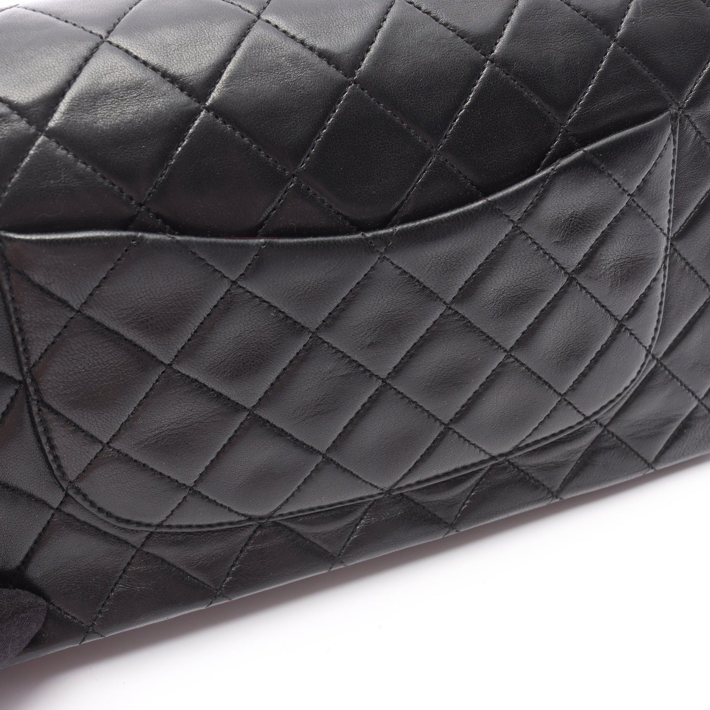 マトラッセ Wフラップ チェーンショルダーバッグ ラムスキン ブラック ゴールド金具 シャネル バッグ CHANEL