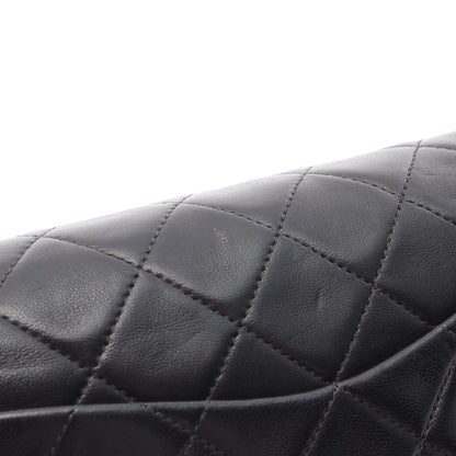 マトラッセ Wフラップ Wチェーンショルダーバッグ ラムスキン ブラック ゴールド金具 シャネル バッグ CHANEL