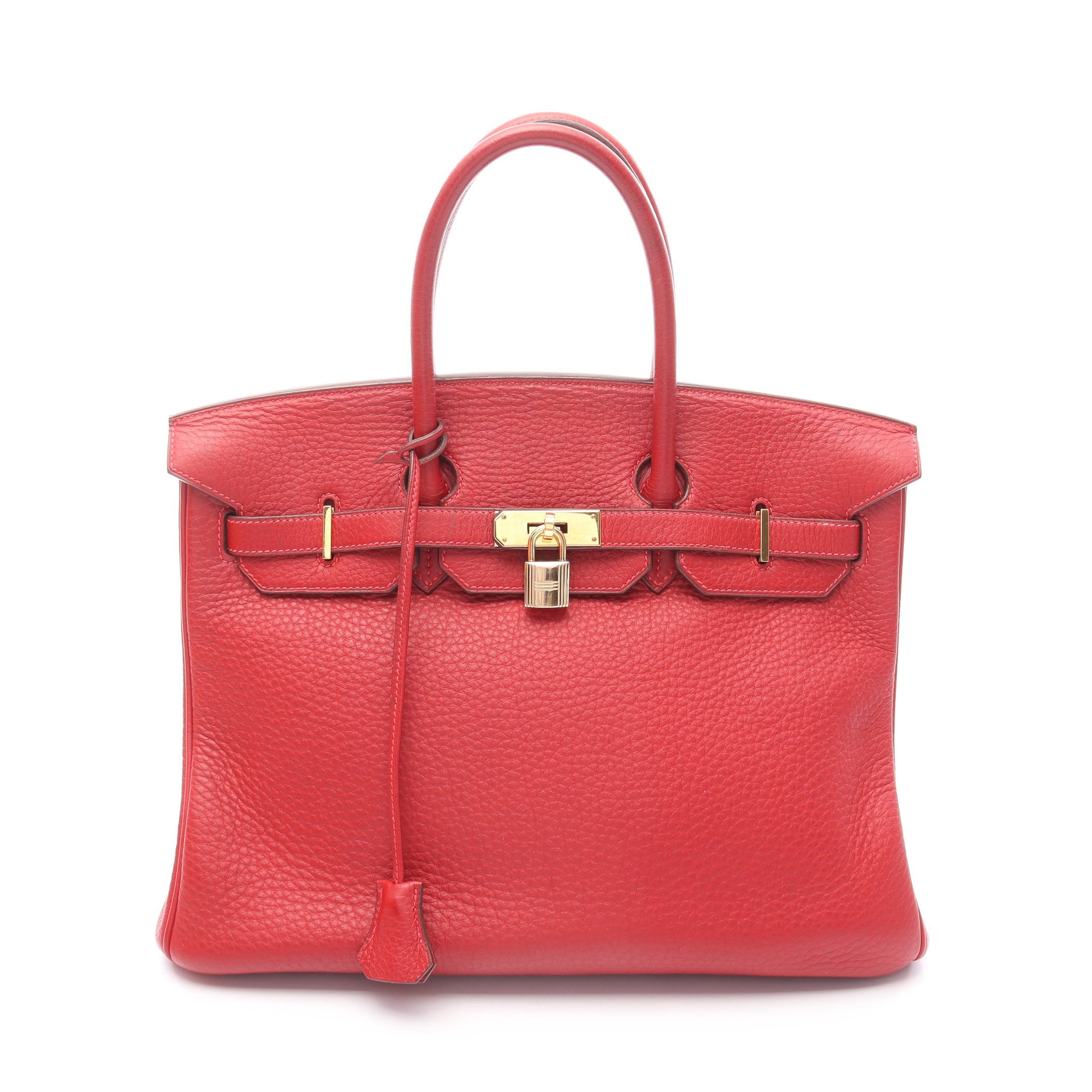 バーキン35 ルージュガランス ハンドバッグ フィヨルド レッド ゴールド金具 □I刻印 エルメス バッグ HERMES