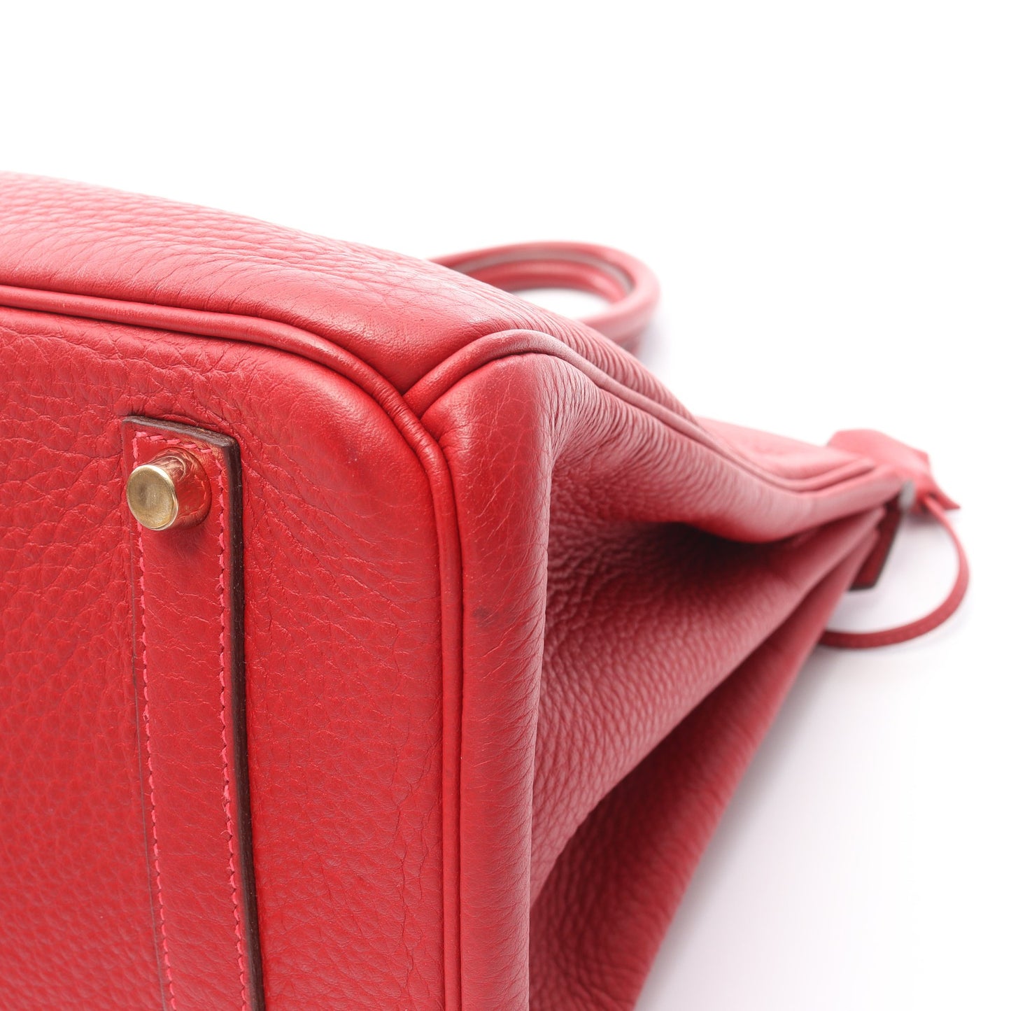 バーキン35 ルージュガランス ハンドバッグ フィヨルド レッド ゴールド金具 □I刻印 エルメス バッグ HERMES