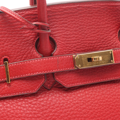 バーキン35 ルージュガランス ハンドバッグ フィヨルド レッド ゴールド金具 □I刻印 エルメス バッグ HERMES