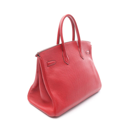 バーキン35 ルージュガランス ハンドバッグ フィヨルド レッド ゴールド金具 □I刻印 エルメス バッグ HERMES