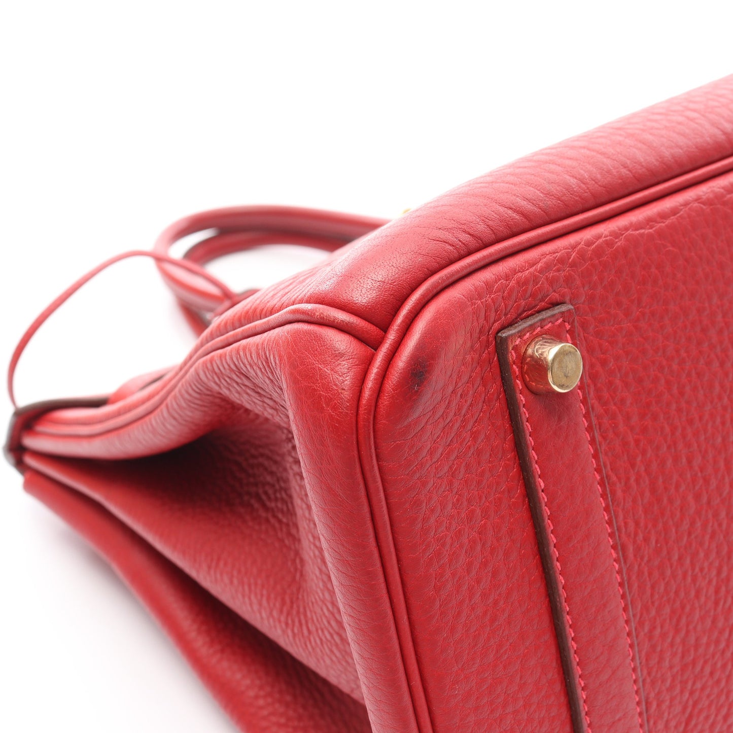 バーキン35 ルージュガランス ハンドバッグ フィヨルド レッド ゴールド金具 □I刻印 エルメス バッグ HERMES