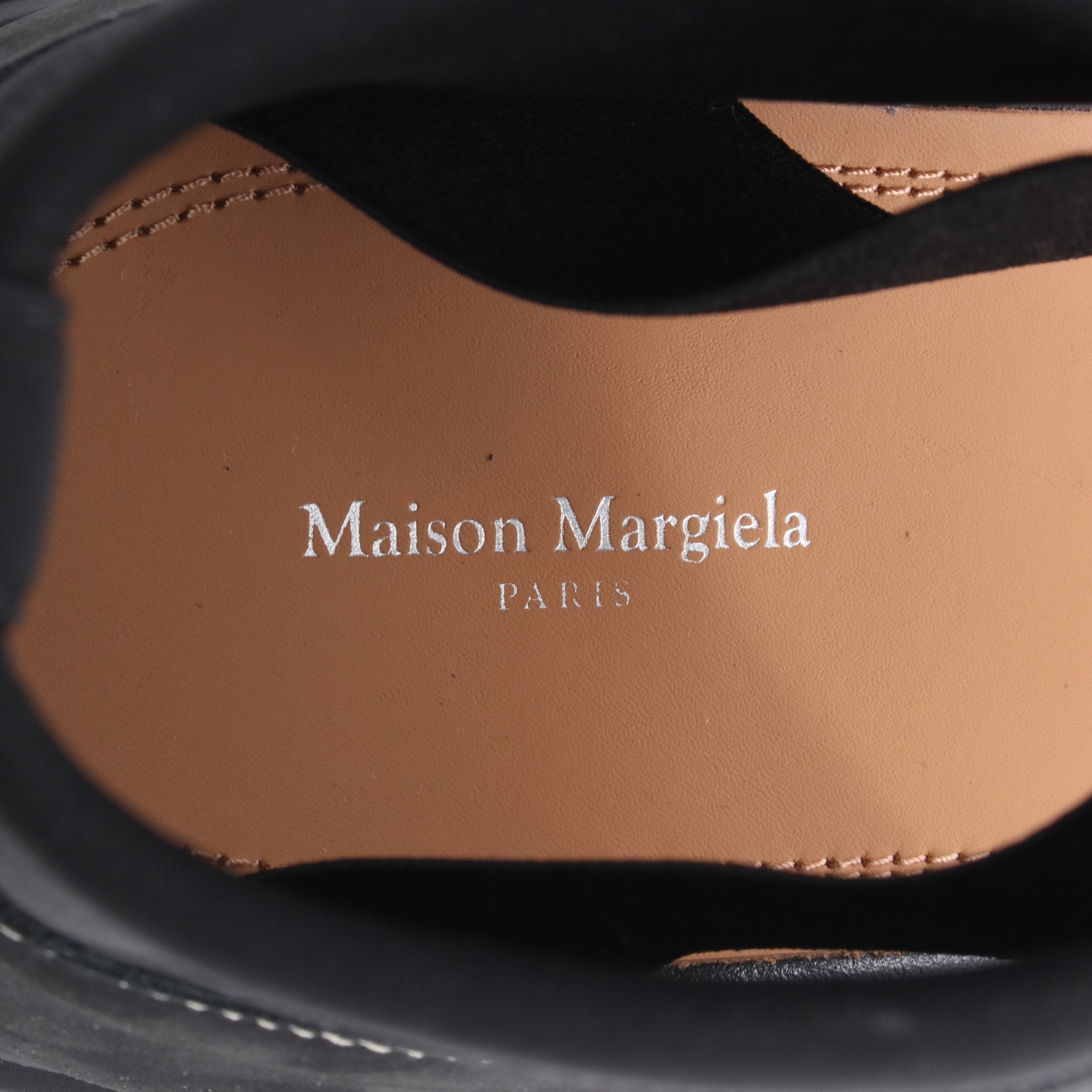 Maison Margiela 22 SANDAL スエードワンバンド サンダル タッチストラップ サンダル ファブリック スエード ブラック メゾン