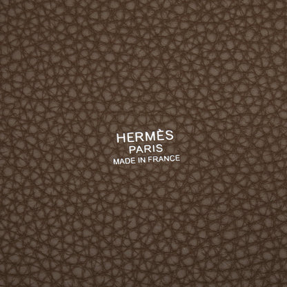 ピコタンロックMM エトゥープ ハンドバッグ トリヨンクレマンス グレーブラウン シルバー金具 Z刻印 エルメス バッグ HERMES