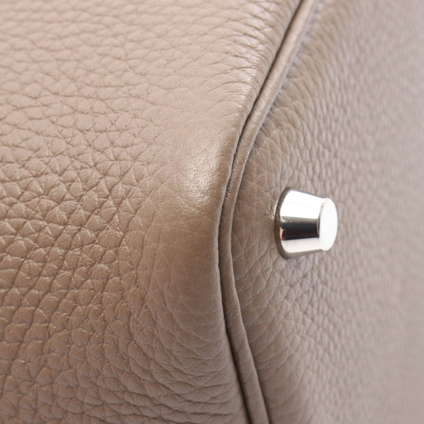 ピコタンロックPM エトゥープ ハンドバッグ トリヨンクレマンス グレーブラウン シルバー金具 U刻印 エルメス バッグ HERMES