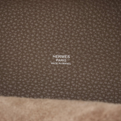 ピコタンロックPM エトゥープ ハンドバッグ トリヨンクレマンス グレーブラウン シルバー金具 U刻印 エルメス バッグ HERMES
