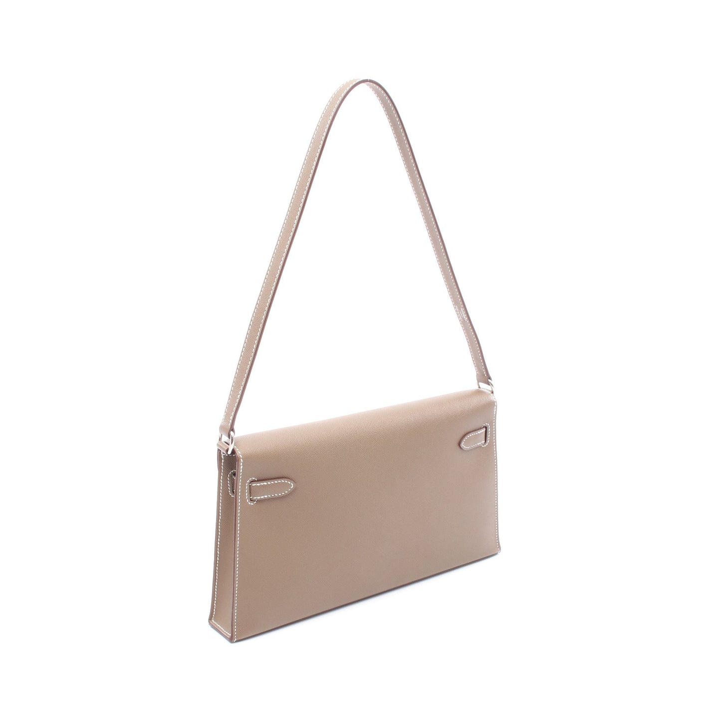 ケリーエラン エトゥープ ショルダーバッグ ヴォーマダム グレーブラウン シルバー金具 W刻印 エルメス バッグ HERMES