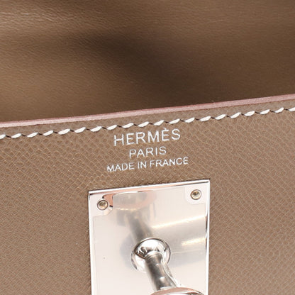 ケリーエラン エトゥープ ショルダーバッグ ヴォーマダム グレーブラウン シルバー金具 W刻印 エルメス バッグ HERMES