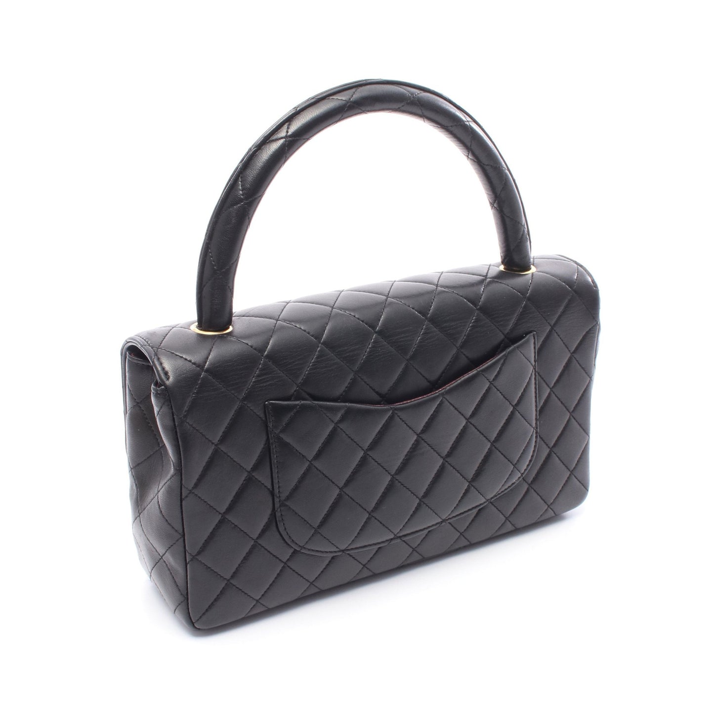 マトラッセ 親子バッグ ハンドバッグ ラムスキン ブラック ゴールド金具 シャネル バッグ CHANEL