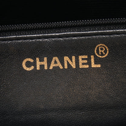 デカココマーク マトラッセ ハンドバッグ トートバッグ ラムスキン ブラック ゴールド金具 シャネル バッグ CHANEL