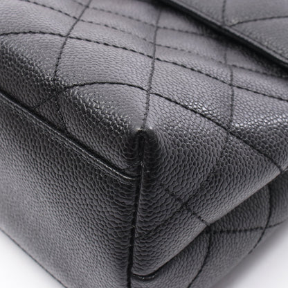 マトラッセ ハンドバッグ キャビアスキン ブラック ゴールド金具 シャネル バッグ CHANEL
