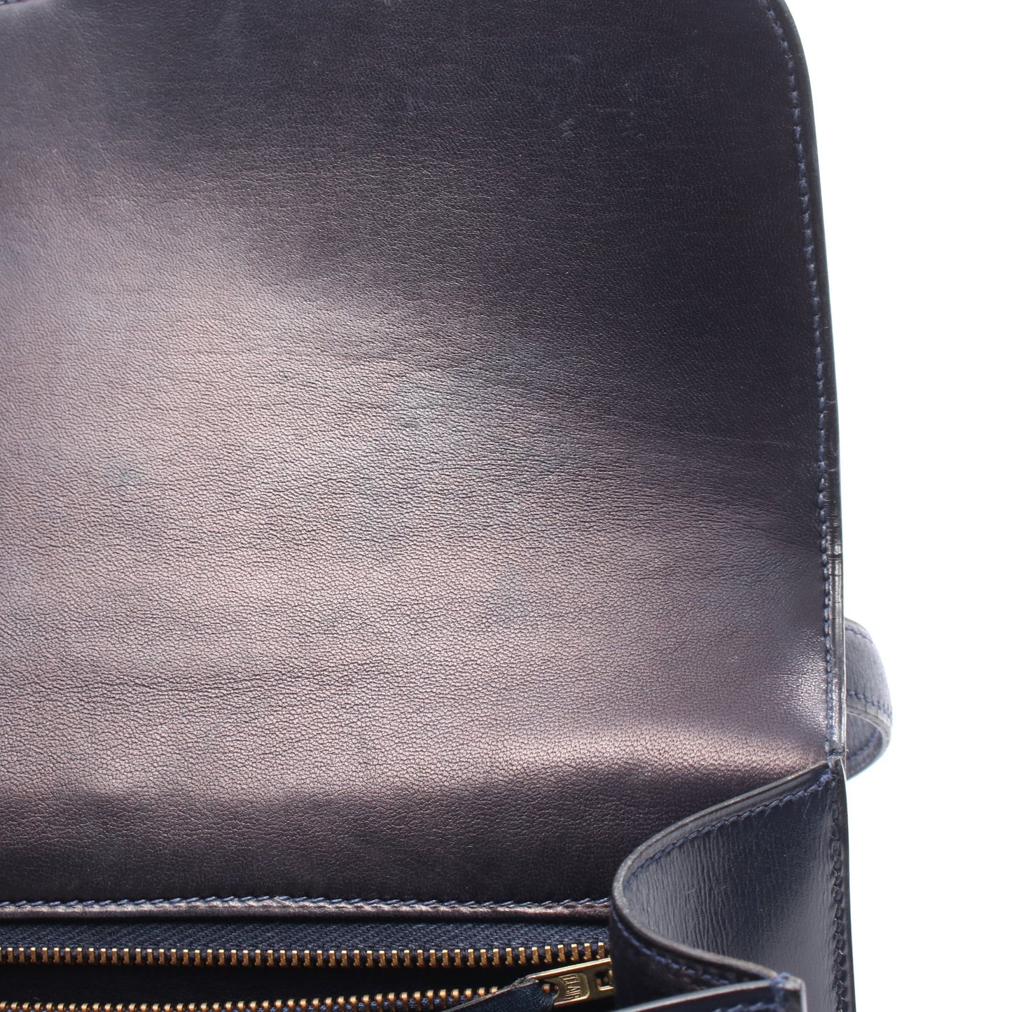 コンスタンス23 ブルーインディゴ ショルダーバッグ ボックスカーフ ネイビー ゴールド金具 ○H刻印 エルメス バッグ HERMES
