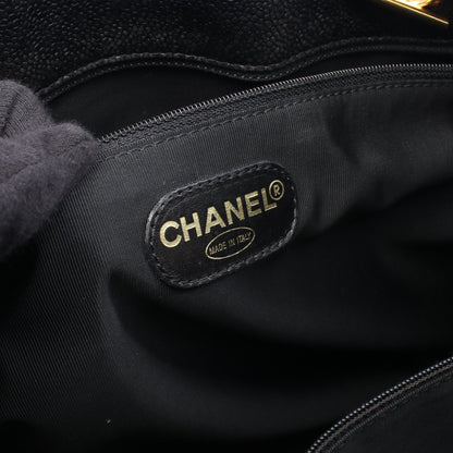 デカココマーク チェーンショルダーバッグ キャビアスキン ブラック ゴールド金具 シャネル バッグ CHANEL