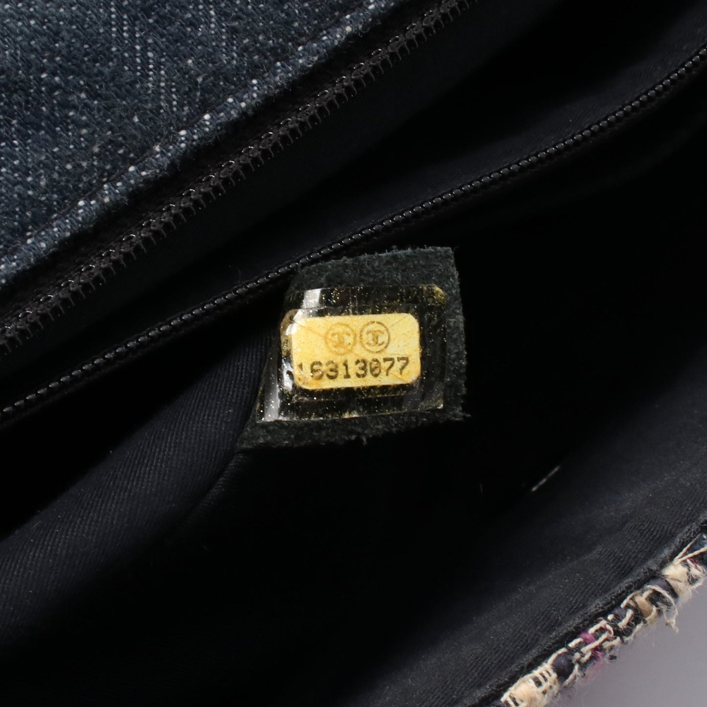 FLAP BAG PATCH Wチェーンショルダーバッグ デニム ツイード レザー ブルー マルチカラー シルバー金具 シャネル バッグ CHANEL
